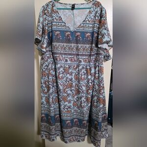 Floral Patterned Mini Dress